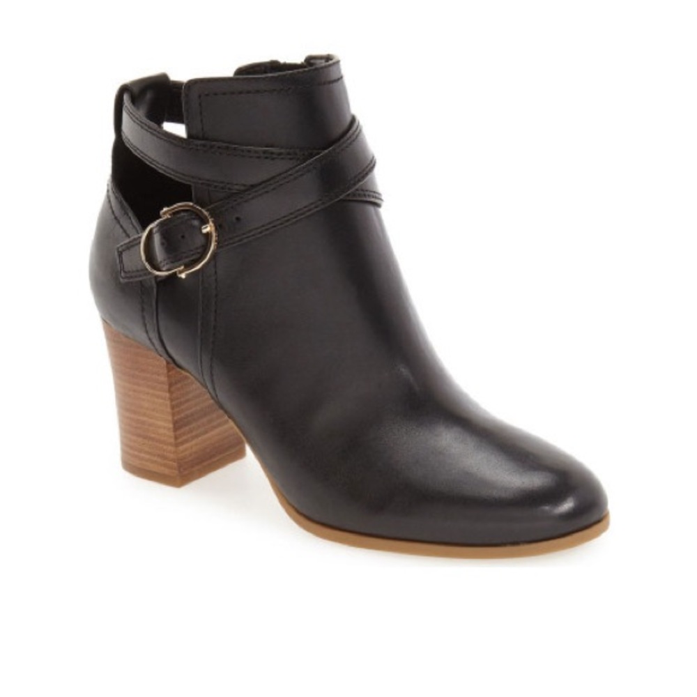 Cole Haan Women's Bonnell Bootie Black Leather Size 8.5